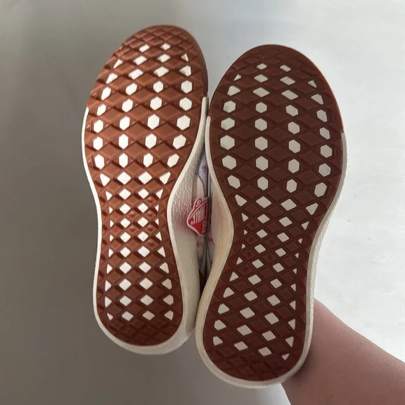 Vans Orange and Blue Sneakers with brown leather accents - Picture 5 of 7